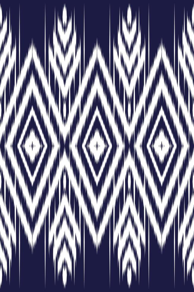 Abstract geometric Ikat pattern seamless for silk, clothing, textile, fabric vector