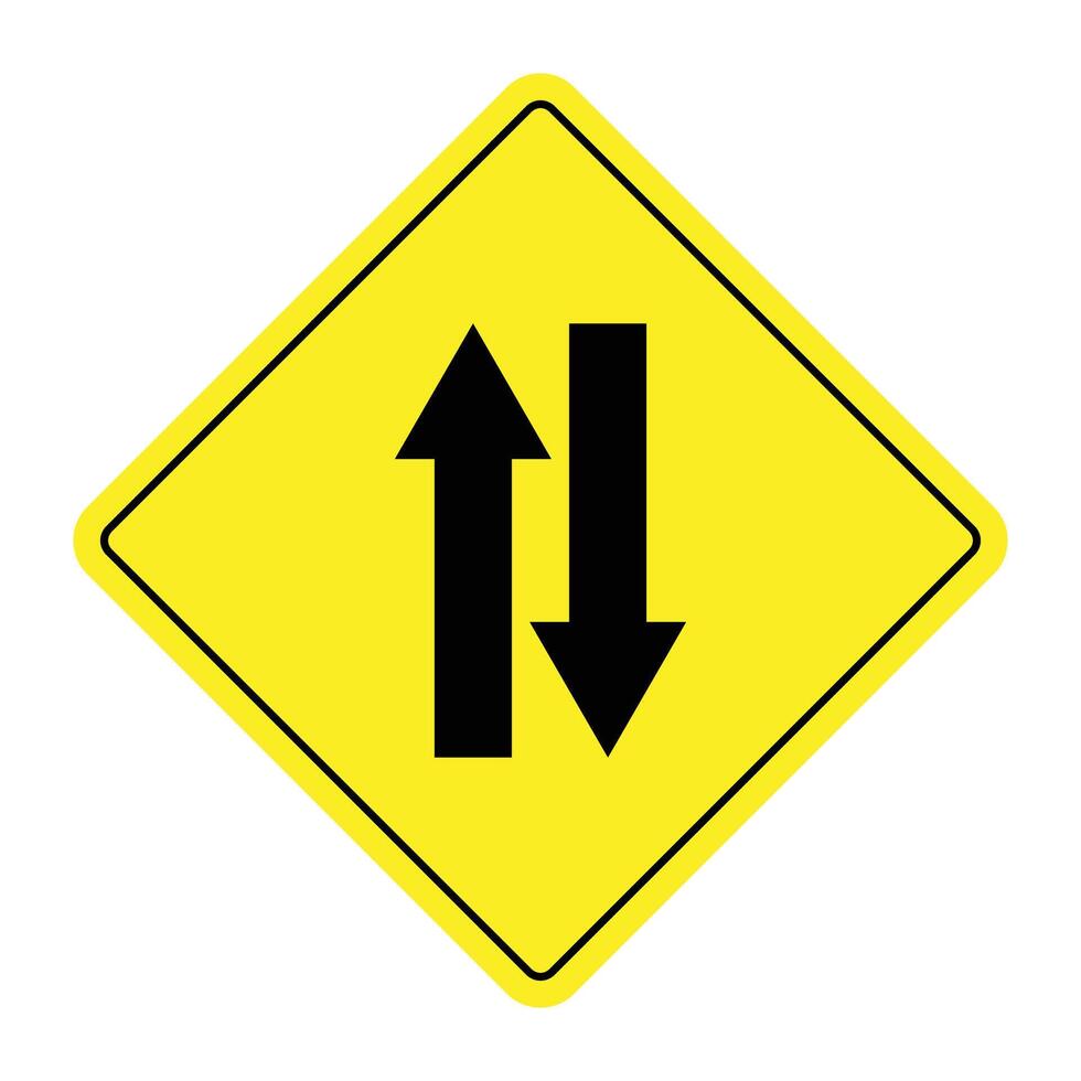 The Illustration of Two Way vector