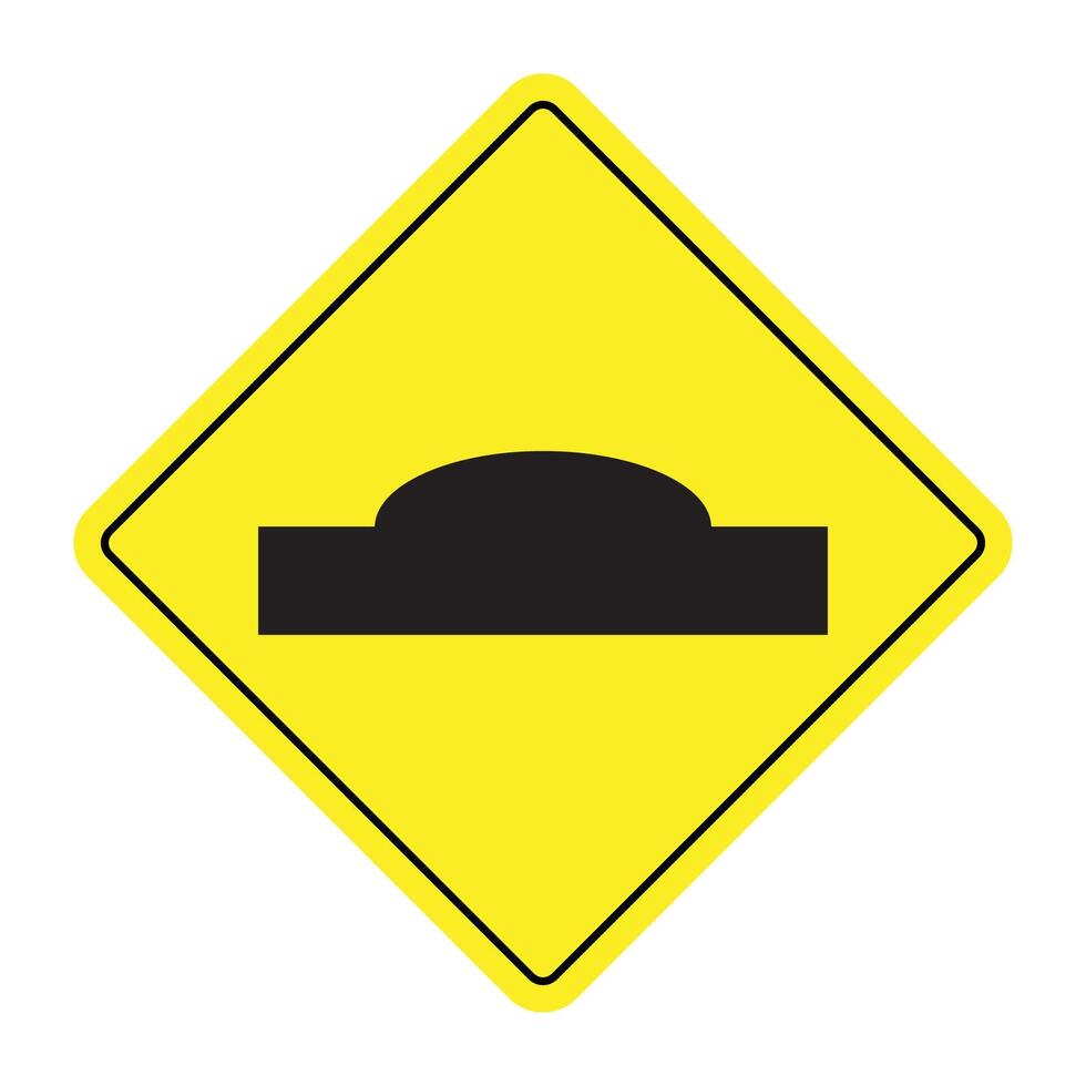 The Illustration of Speed Bumps Warning vector