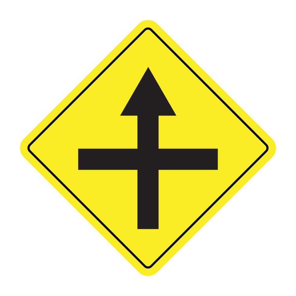 The Illustration of Crossroad from Left and Right vector