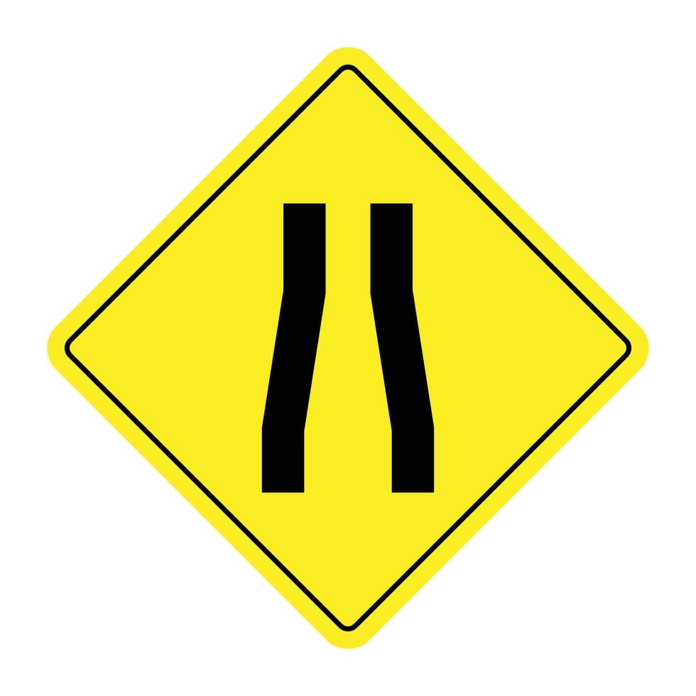 The Illustration of Road Narrow from Both Side vector