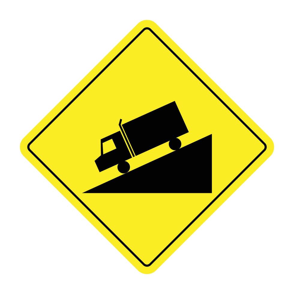 The Illustration of Downgrade Ahead vector