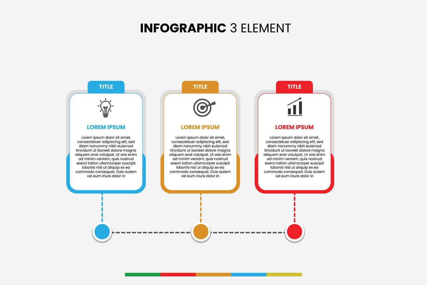 infographic element with four steps and arrows vector