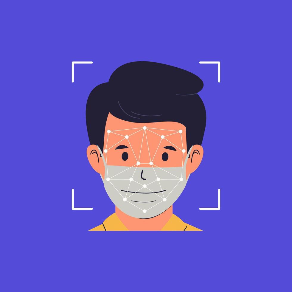Face Scanner with Mask vector