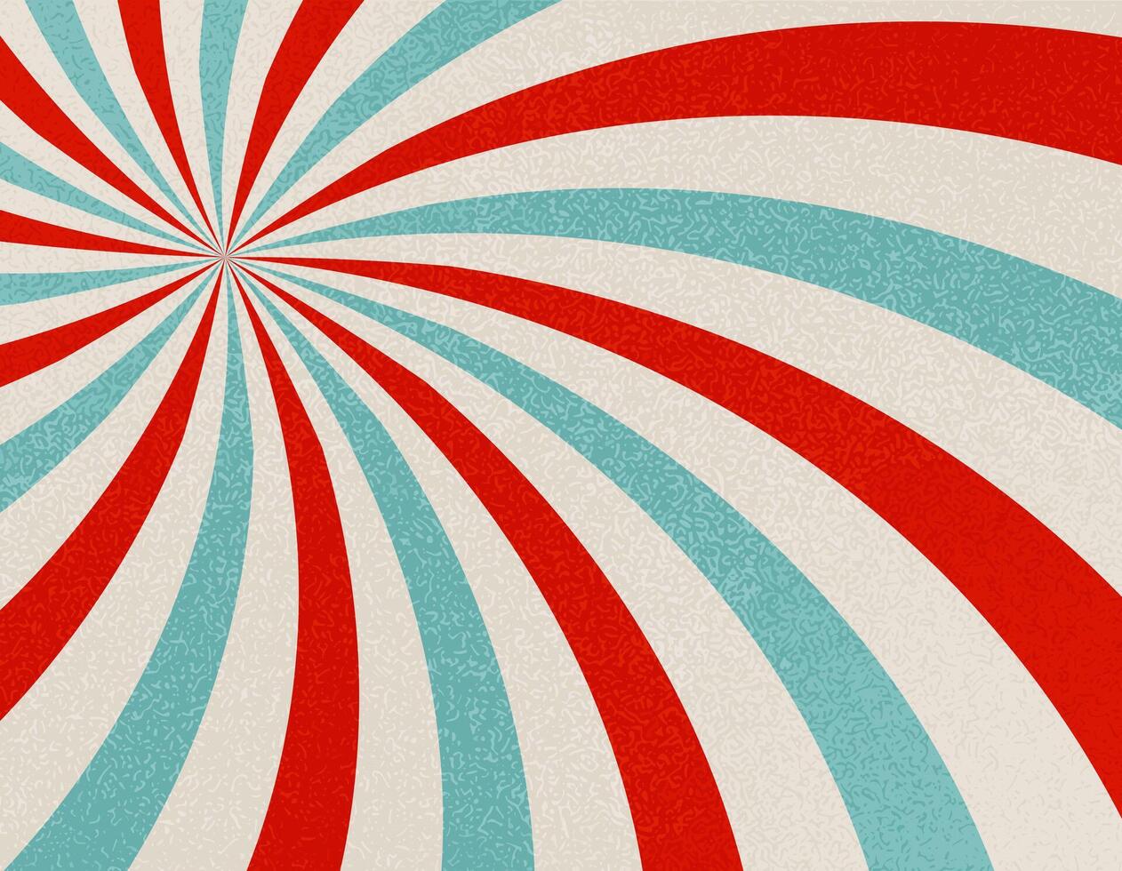 Vintage style radial pattern in red, teal and beige. illustration vector