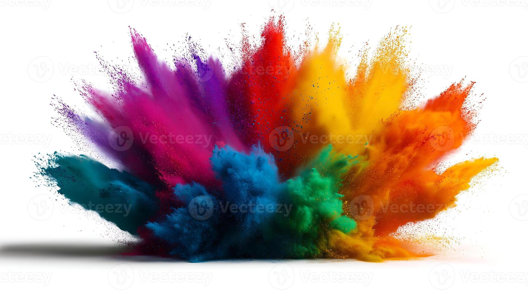 Rainbow dust powder explosion photo