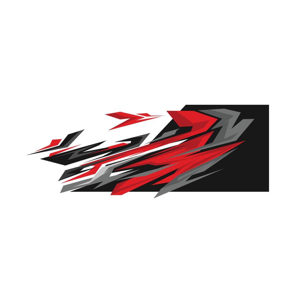 Livery sticker design for rally car body wrap. Racing car stickers vector