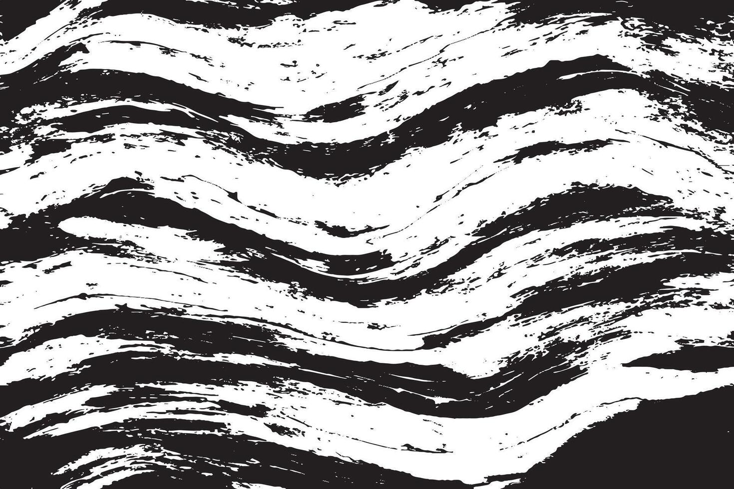 High-contrast abstract texture with wavy black brush strokes on a white background. Perfect for posters, packaging, modern prints, and digital design needing bold movement and texture. vector