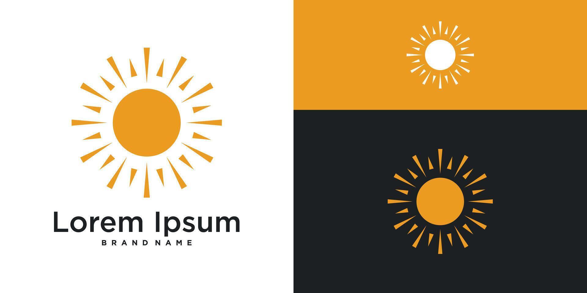 Sun logo design simple shape vector