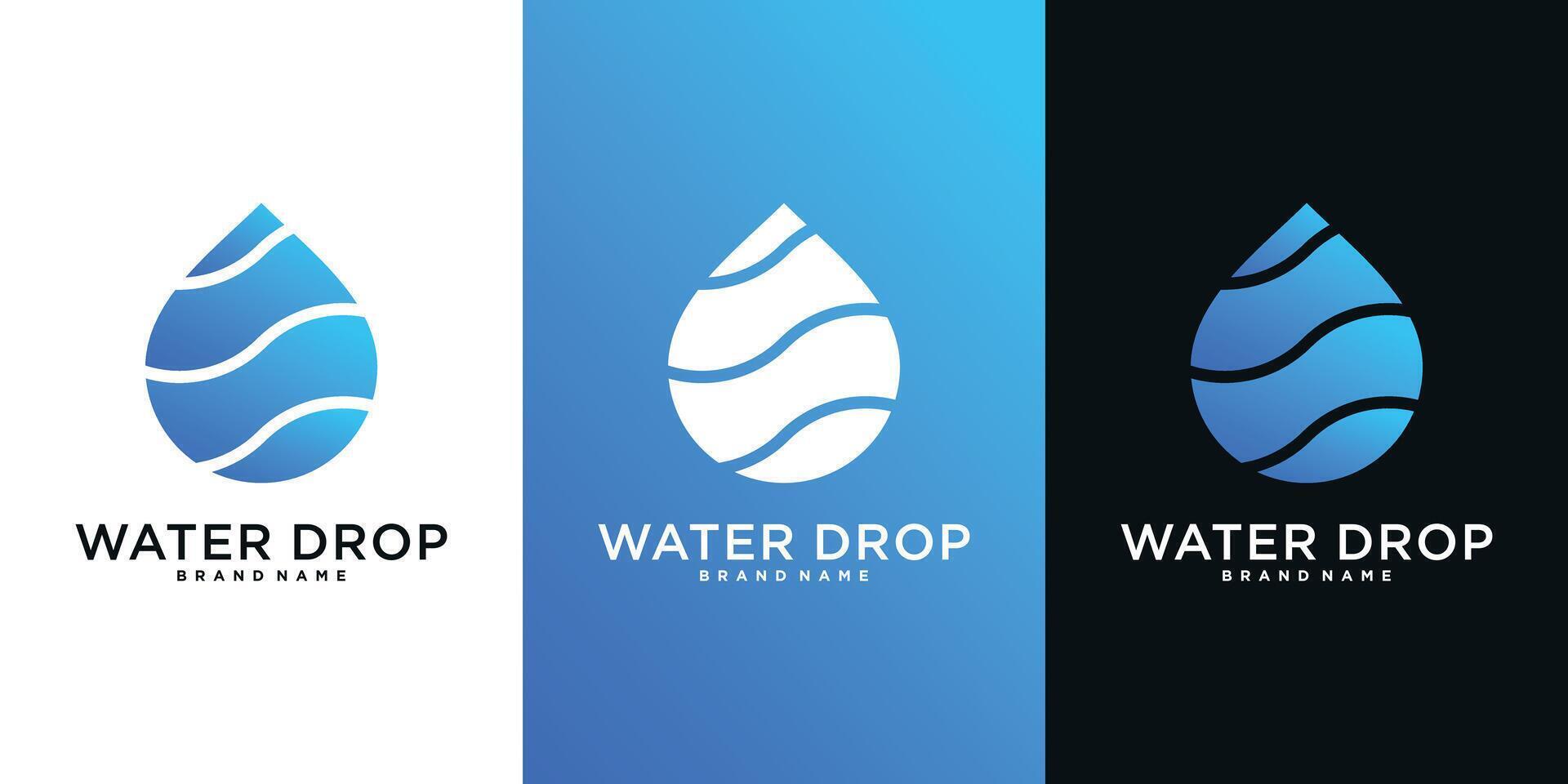 Water drop logo template vector