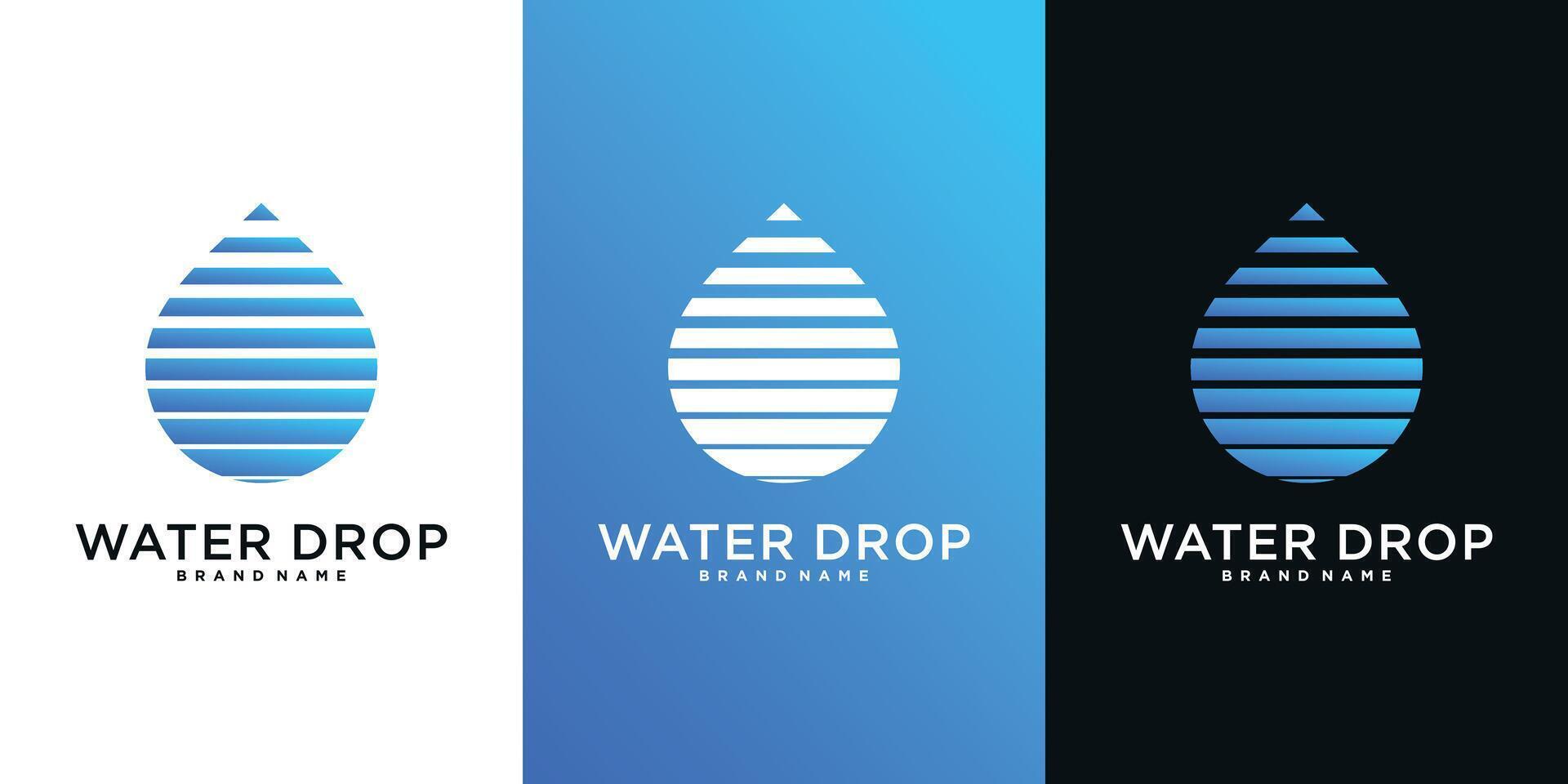 Water drop logo pure water vector
