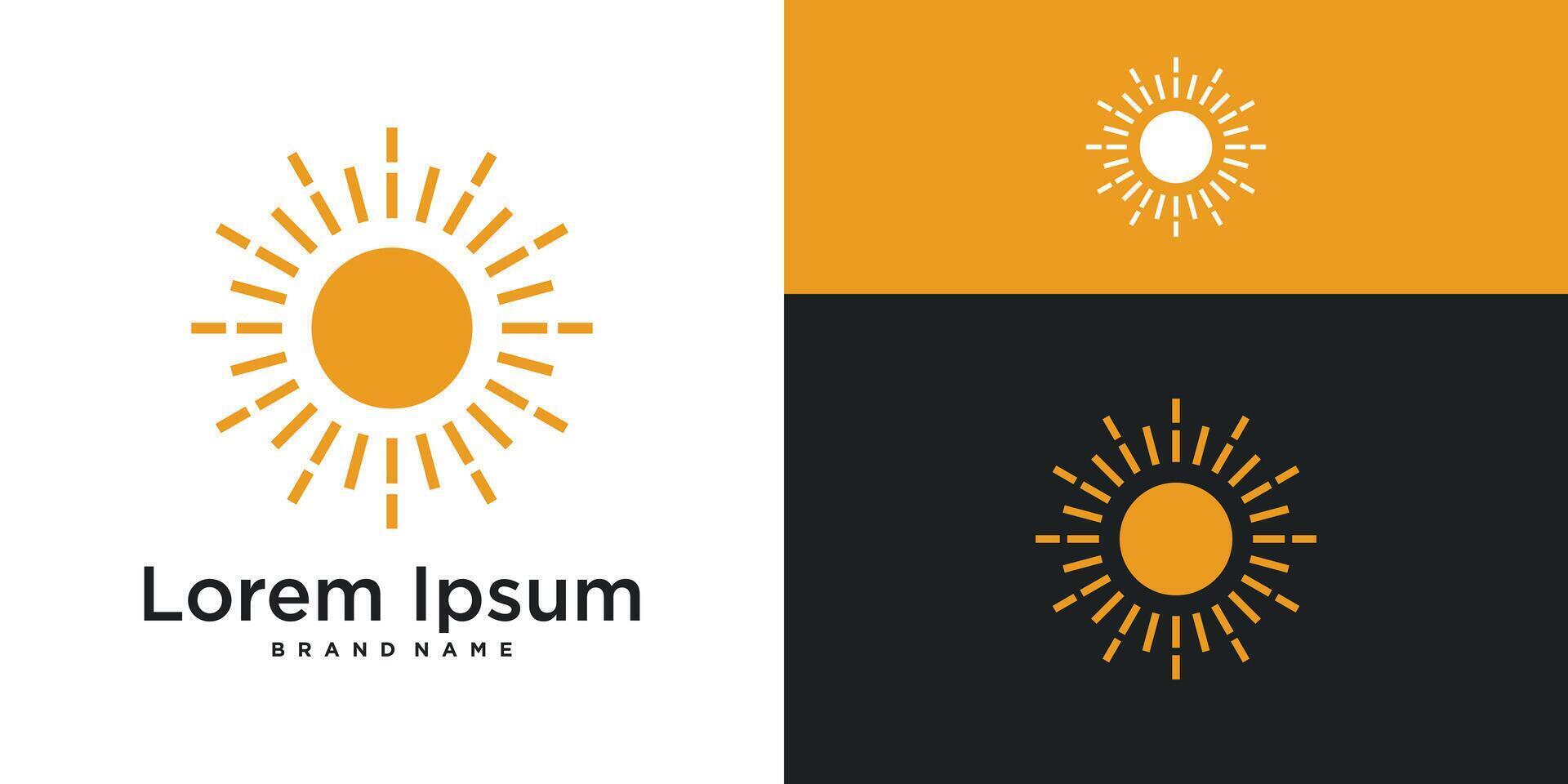 Sun logo designs simple shape. Premium vector