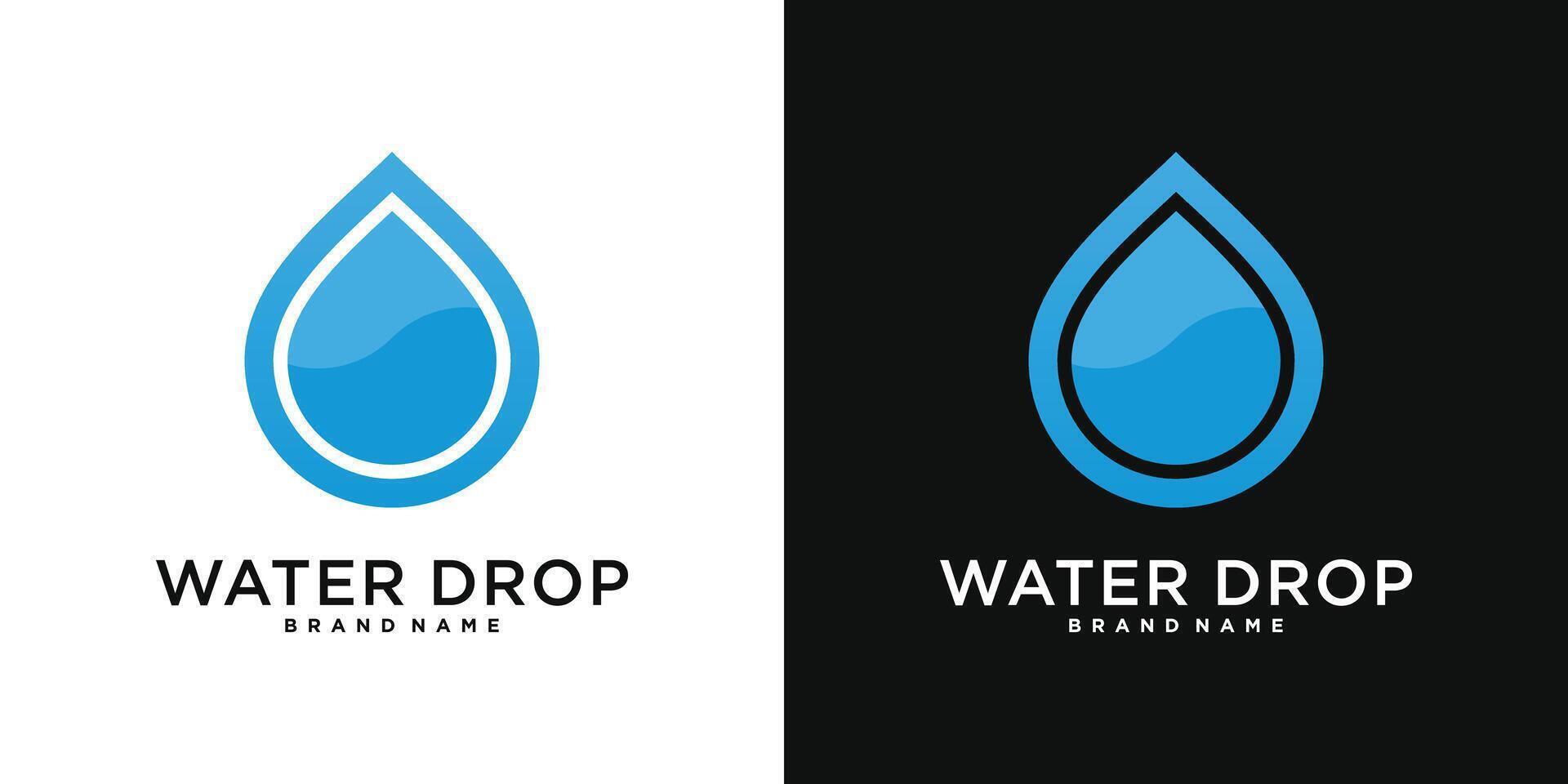 Water drop aqua logo vector