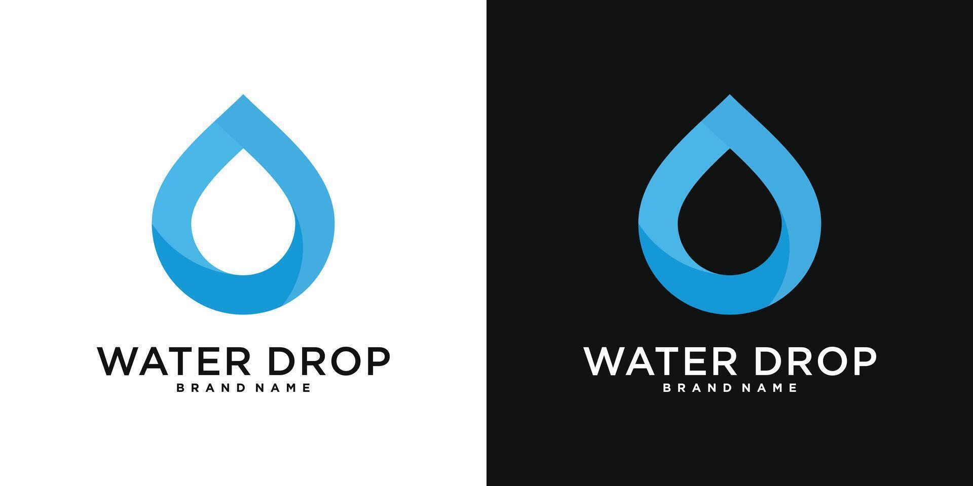 Water droplet logo vector