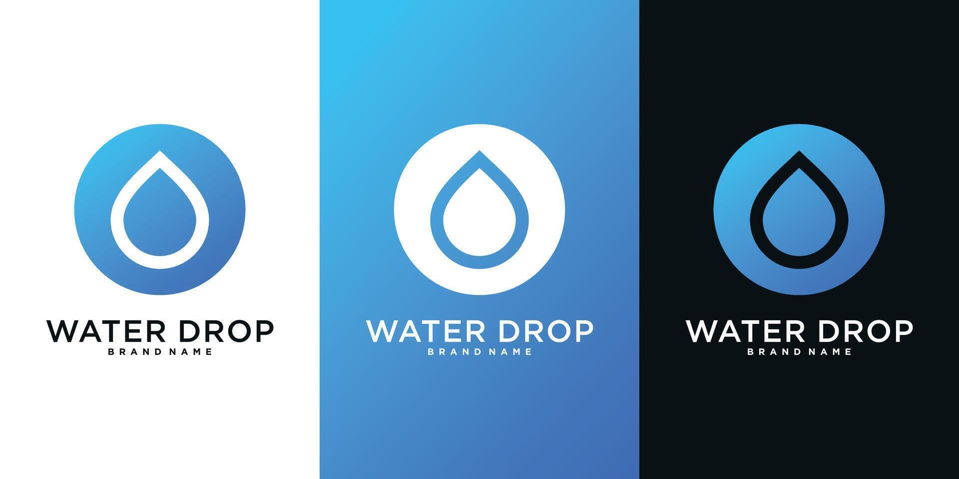 Water drop logo template design vector