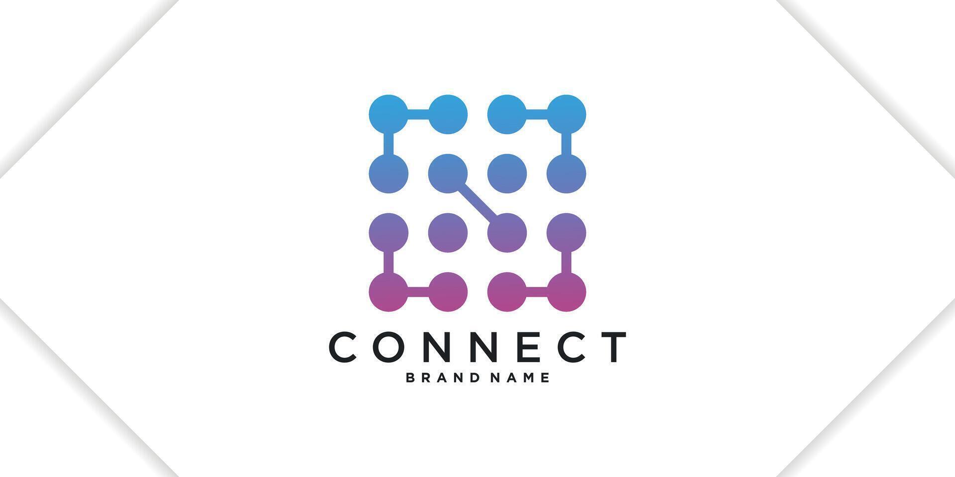 Molecule tech logo designs. Creative shape modern concept vector