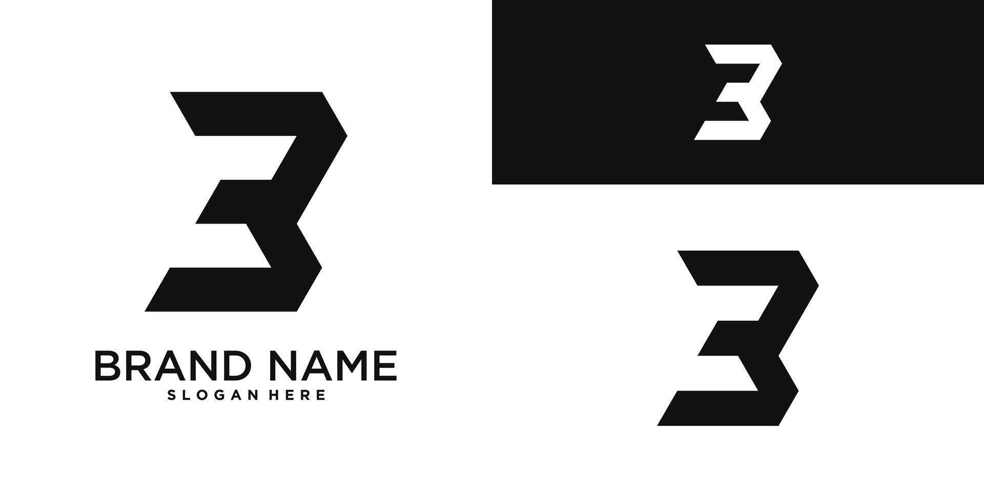 Creative logo with initial B vector
