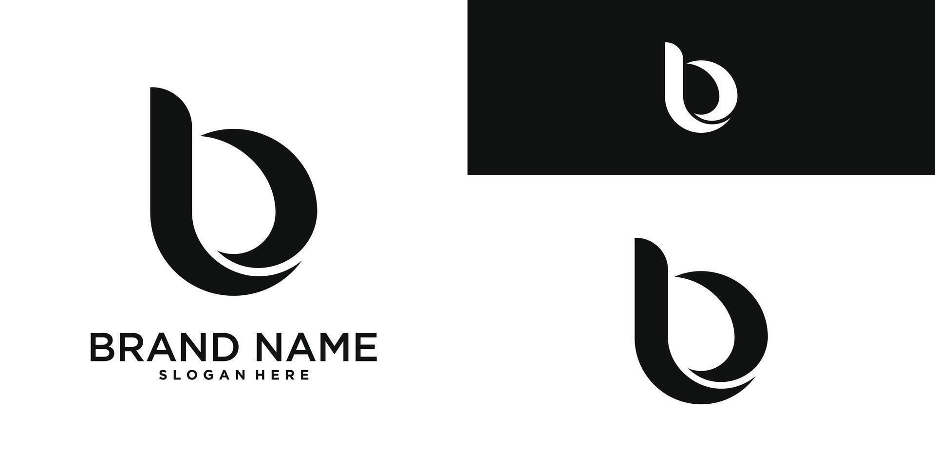 Creative logo with initial B, letter B vector
