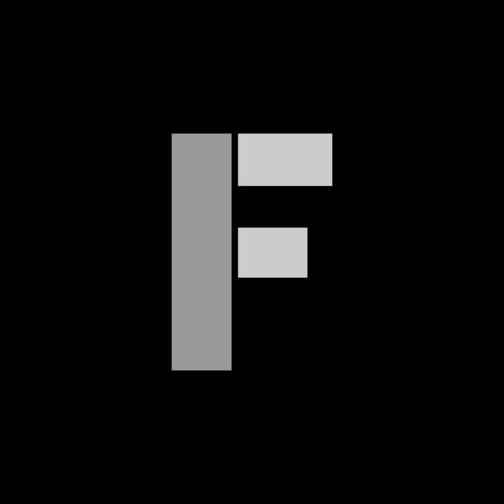 F letter modern simple logo design vector