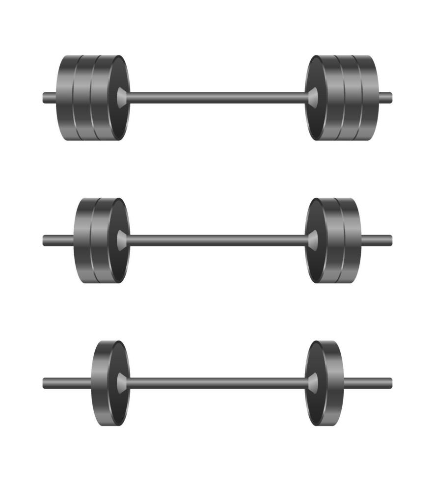 Illustration of a metal barbell vector