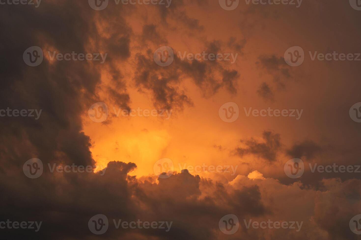 Beautiful red clouds in the sky. Beautiful summer sunset photo