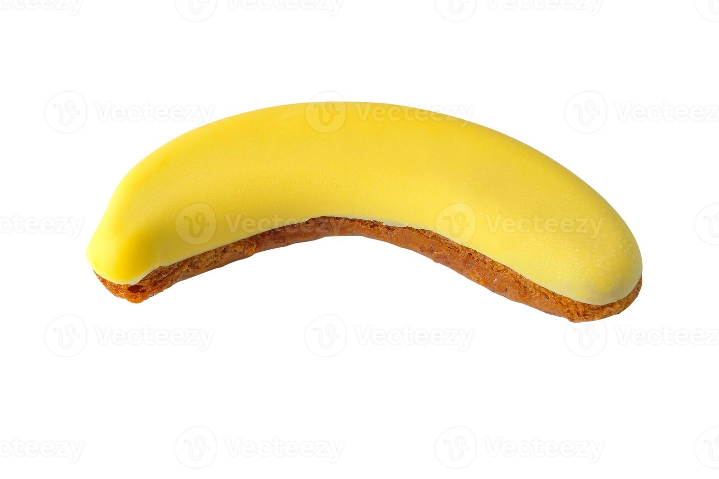 choco banana cake on white. photo