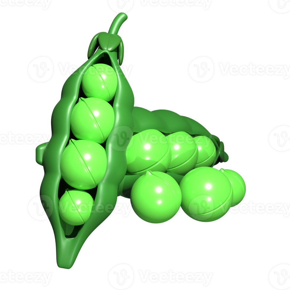 Peas 3D Icon Illustration png