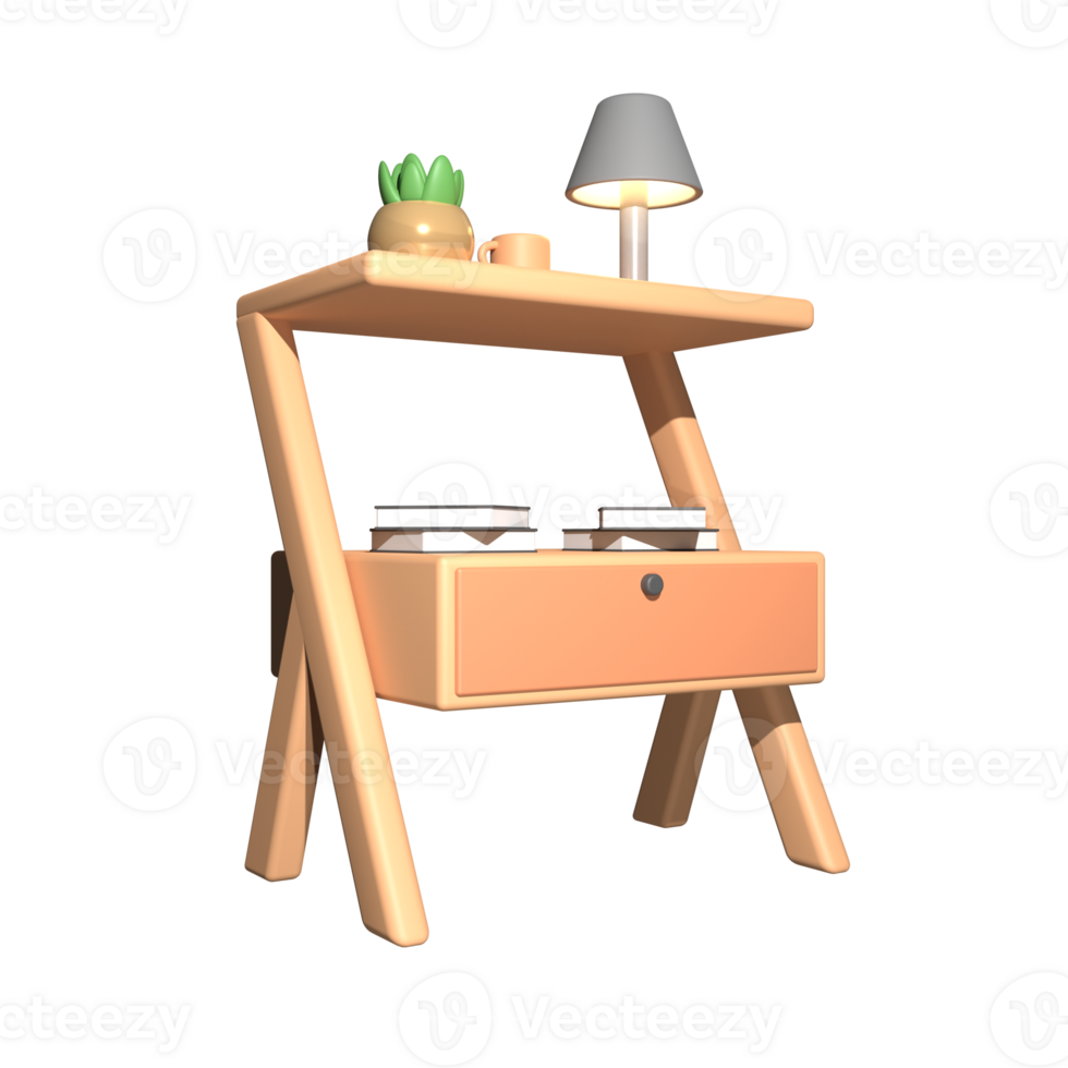 Nightstand 3D Illustration png