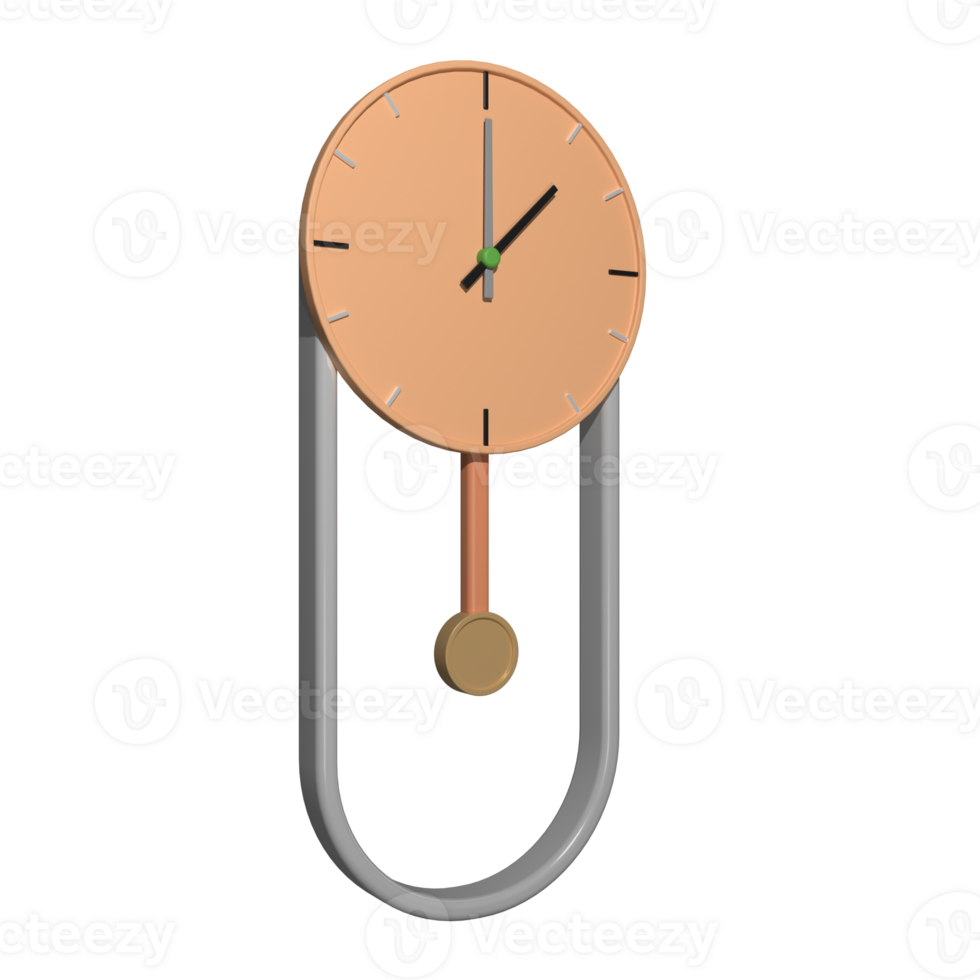 Wall Clock 3D Illustration png