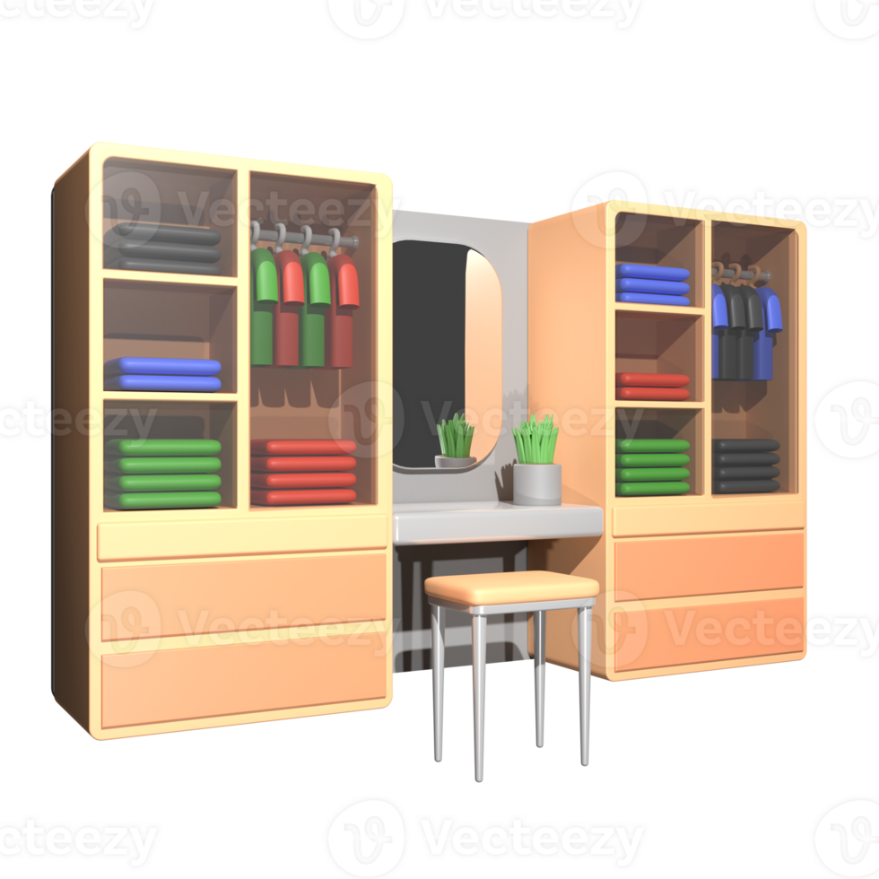Wardrobe 3D Illustration png