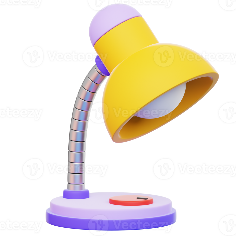 A vibrant illustration of a modern desk lamp, exuding a sense of contemporary design and functionality. It's perfect for adding a touch of minimalist charm to any workspace png