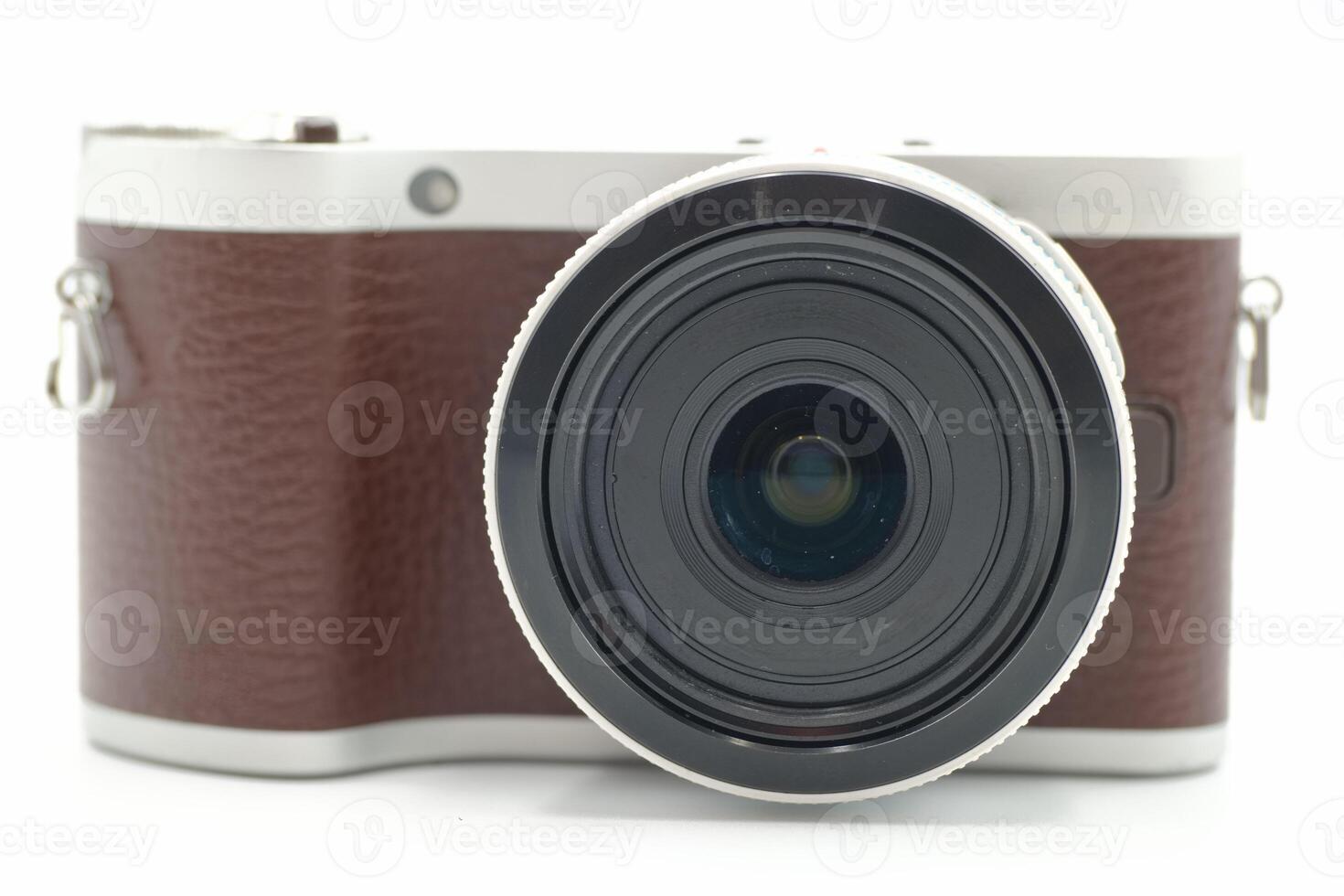 Classic mirrorless camera with a vintage design and modern features, ideal for photography enthusiasts photo