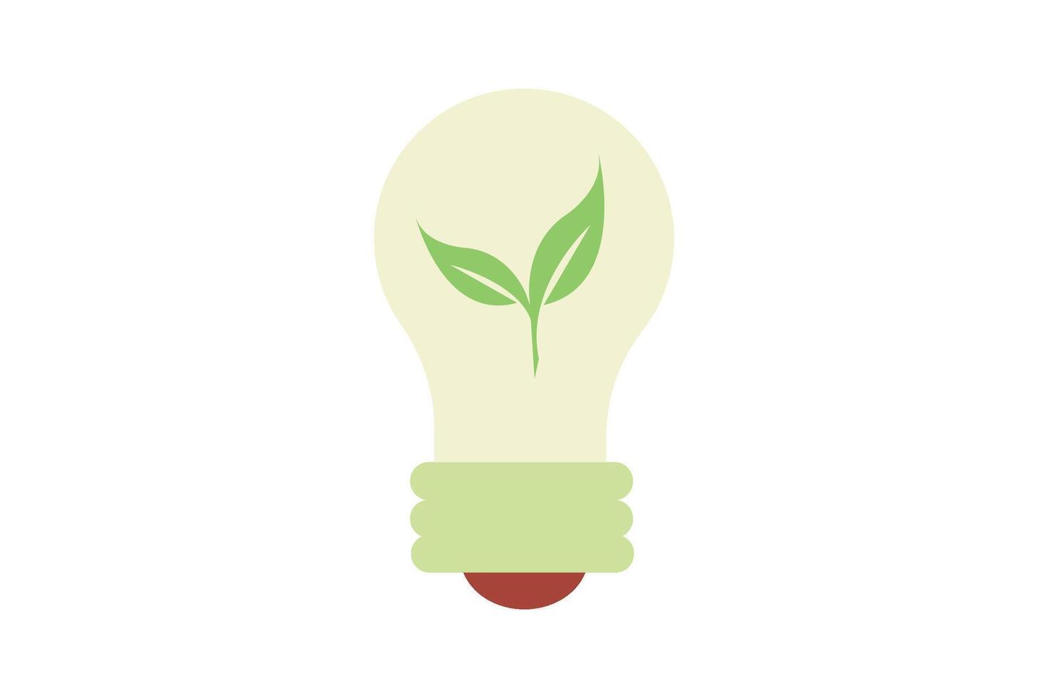 Environmentally friendly lamp. Ecology Symbol Illustration vector