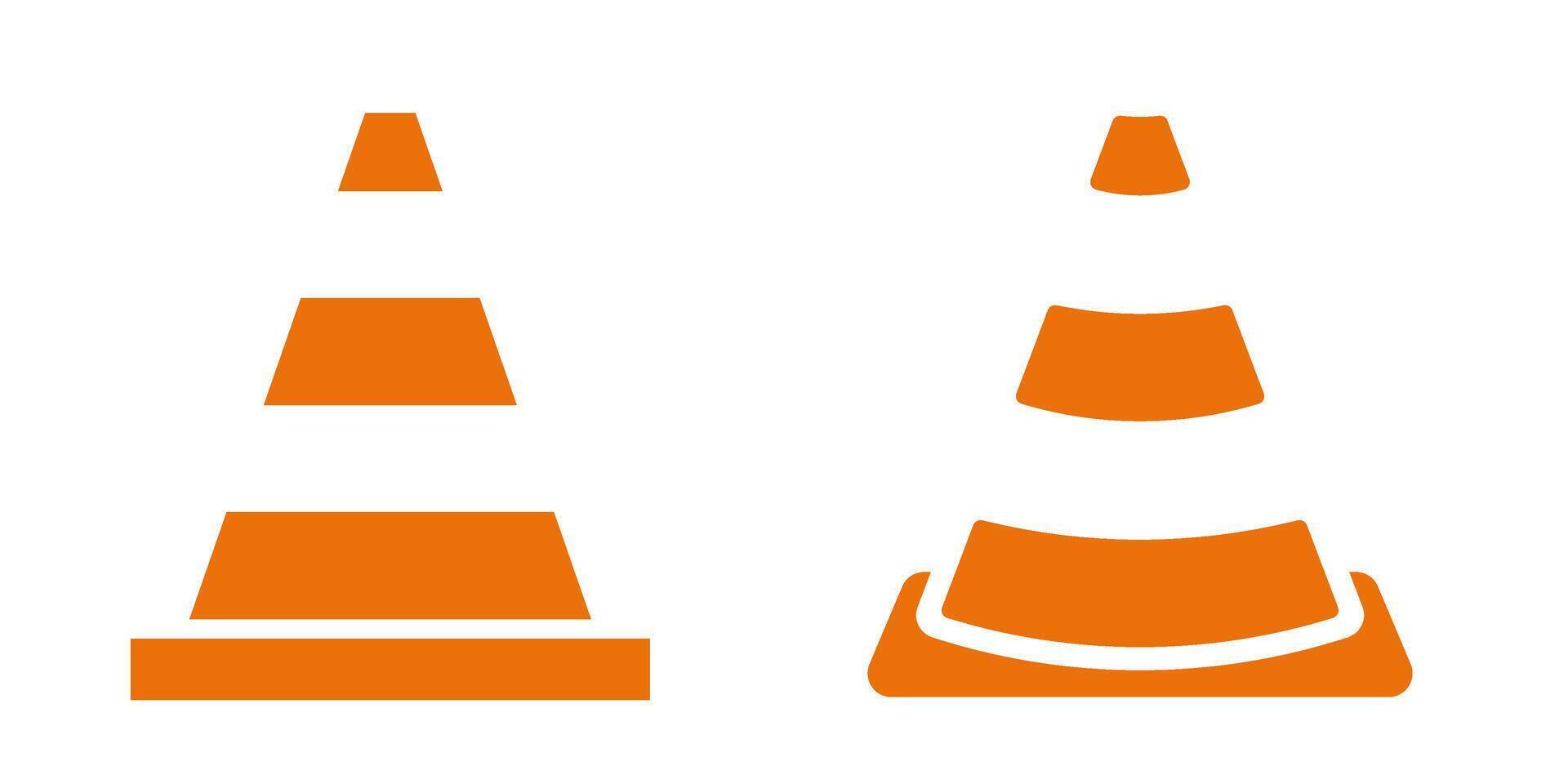 Traffic cone icon. safety, construction vector