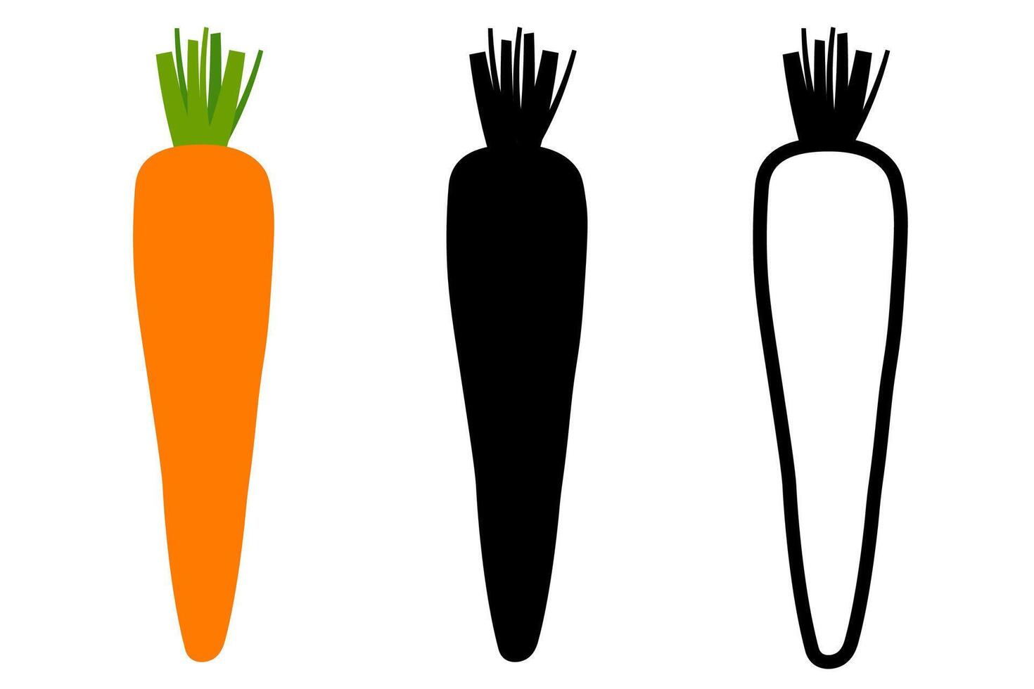 Carrot icon symbol simple design vector