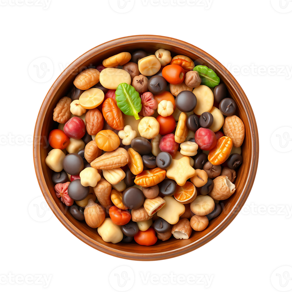 A bowl full of mixed nuts and other nuts png