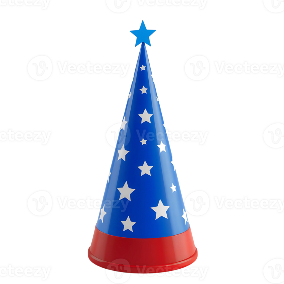 A party hat with stars on it png