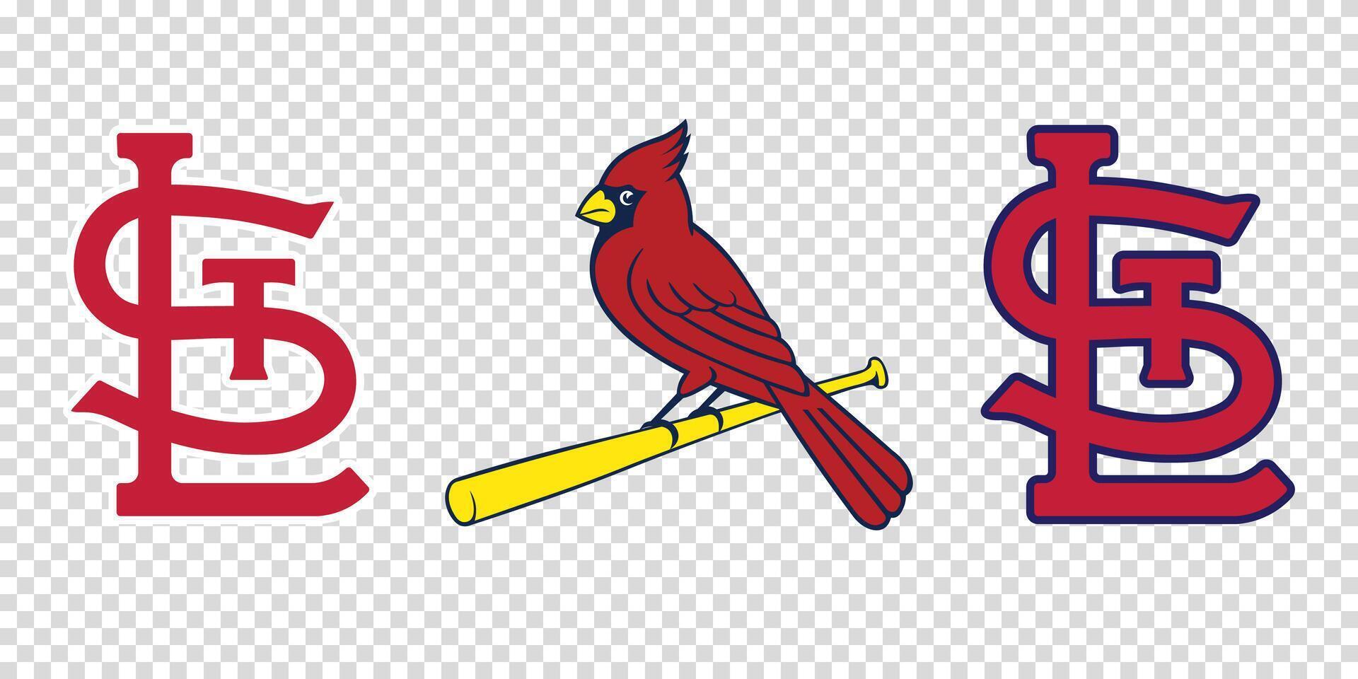 Mlb team logo St louis cardinals set vector