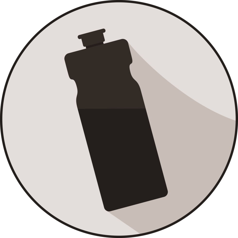Water bottle icon, featuring a sleek flat design that embodies health and wellness. png
