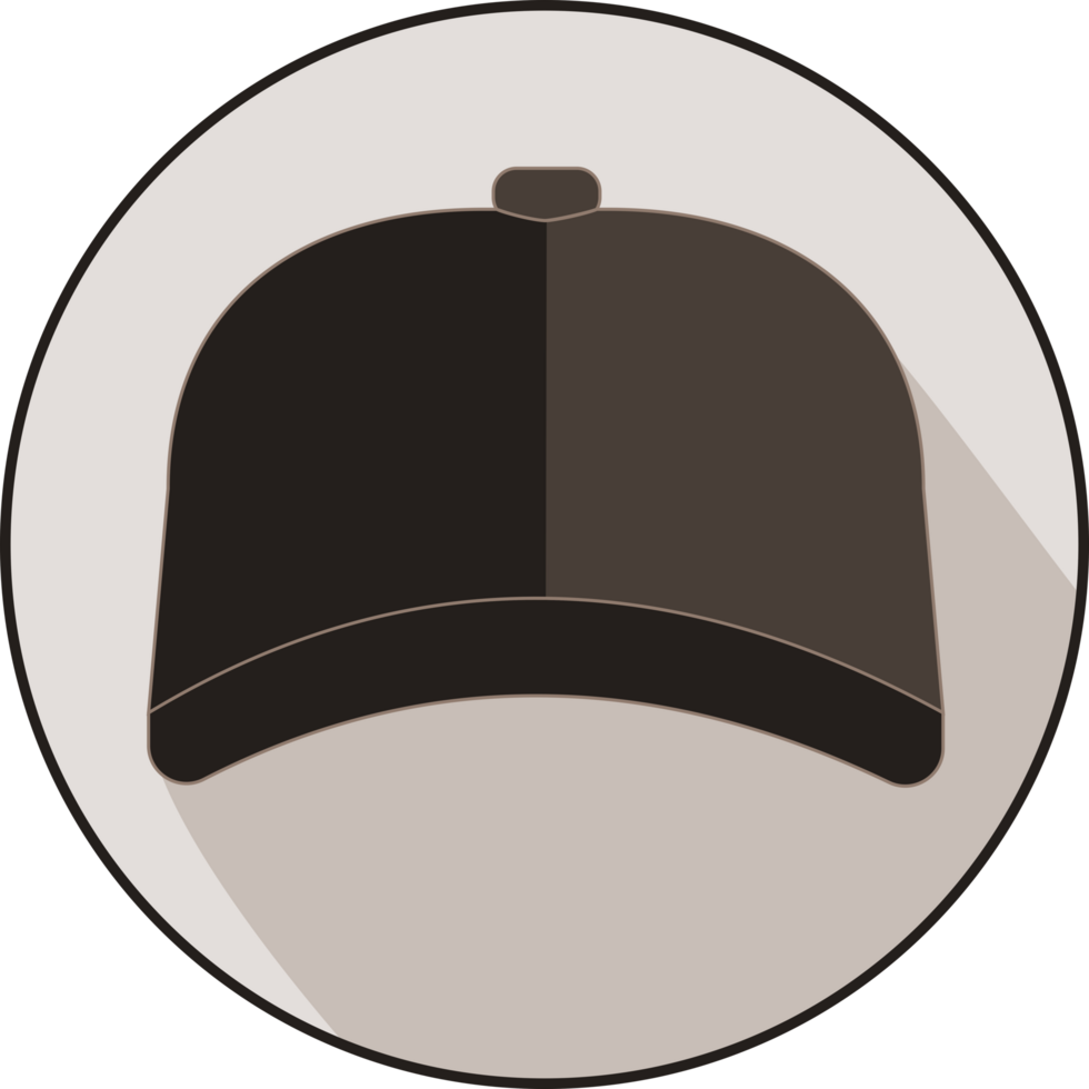 Stylish cap icon, featuring a sleek and modern flat style. png