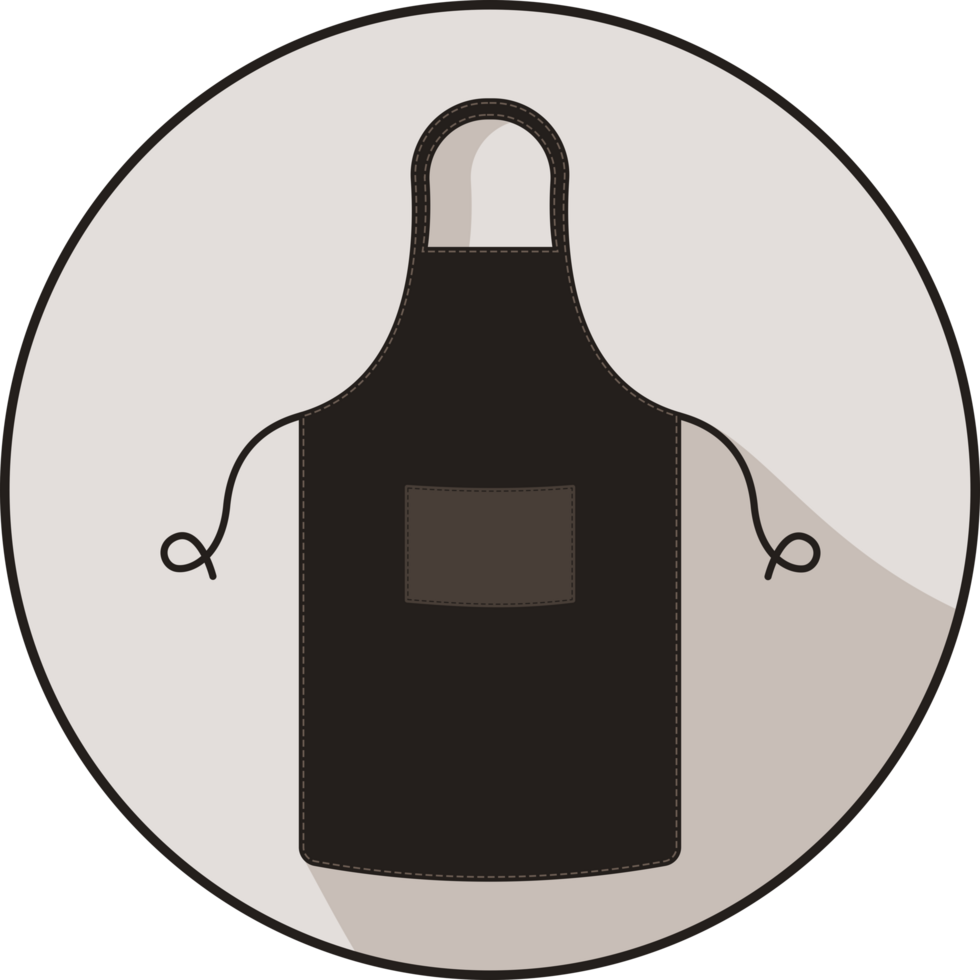 Flat Apron Icon - The Flat Kitchen Essential Icon features a flat, minimalist style. png