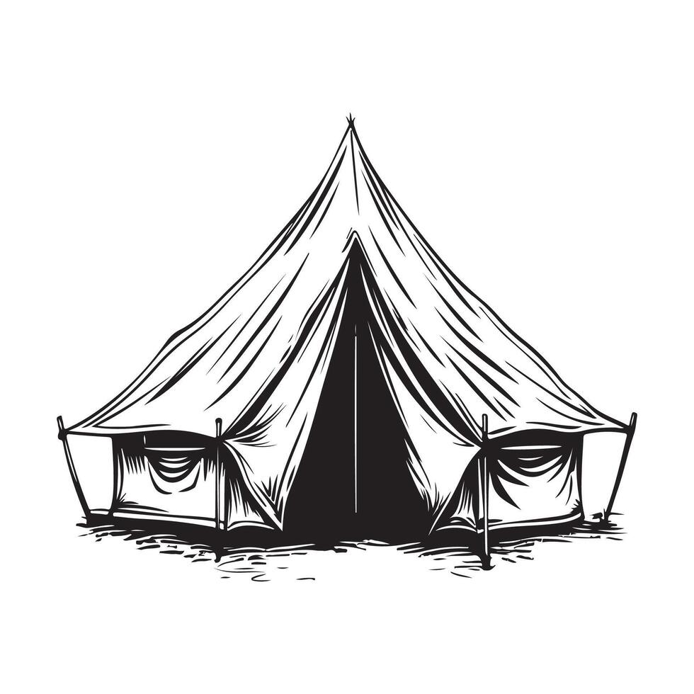 Arabian Tent Isolated on White Background Stock vector