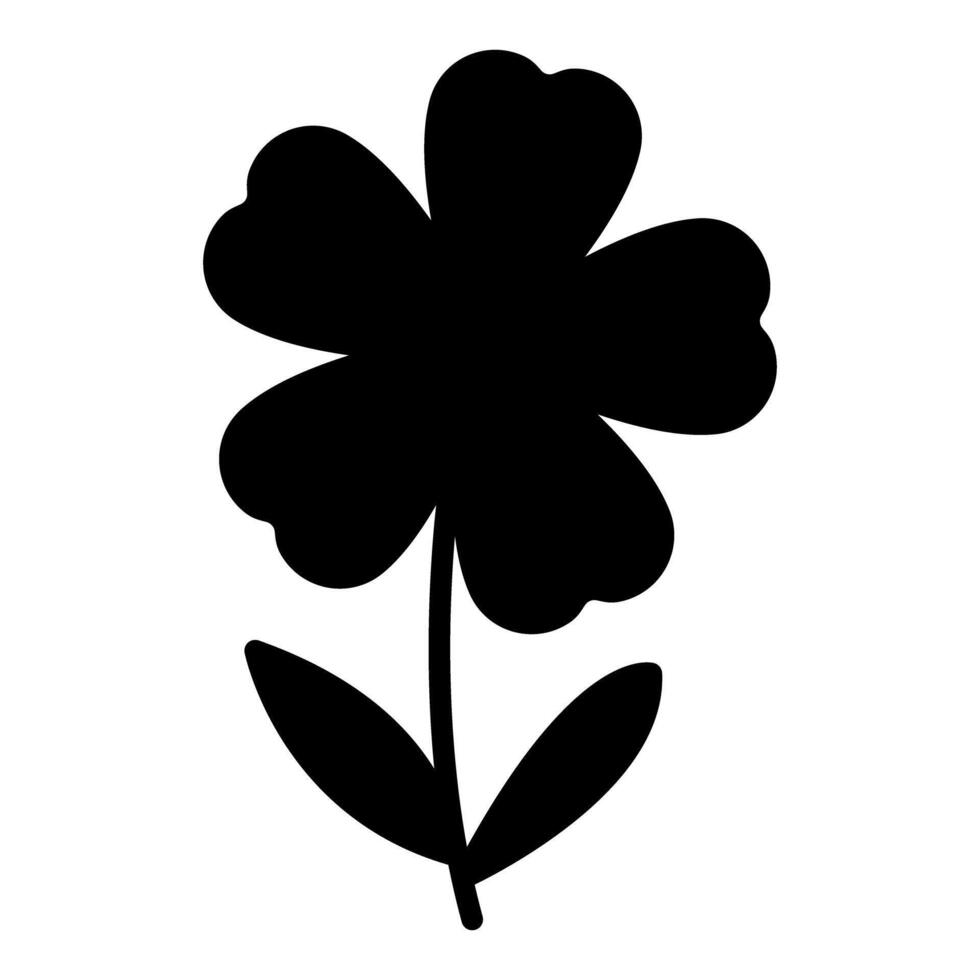Flower silhouette icon symbol illustration vector