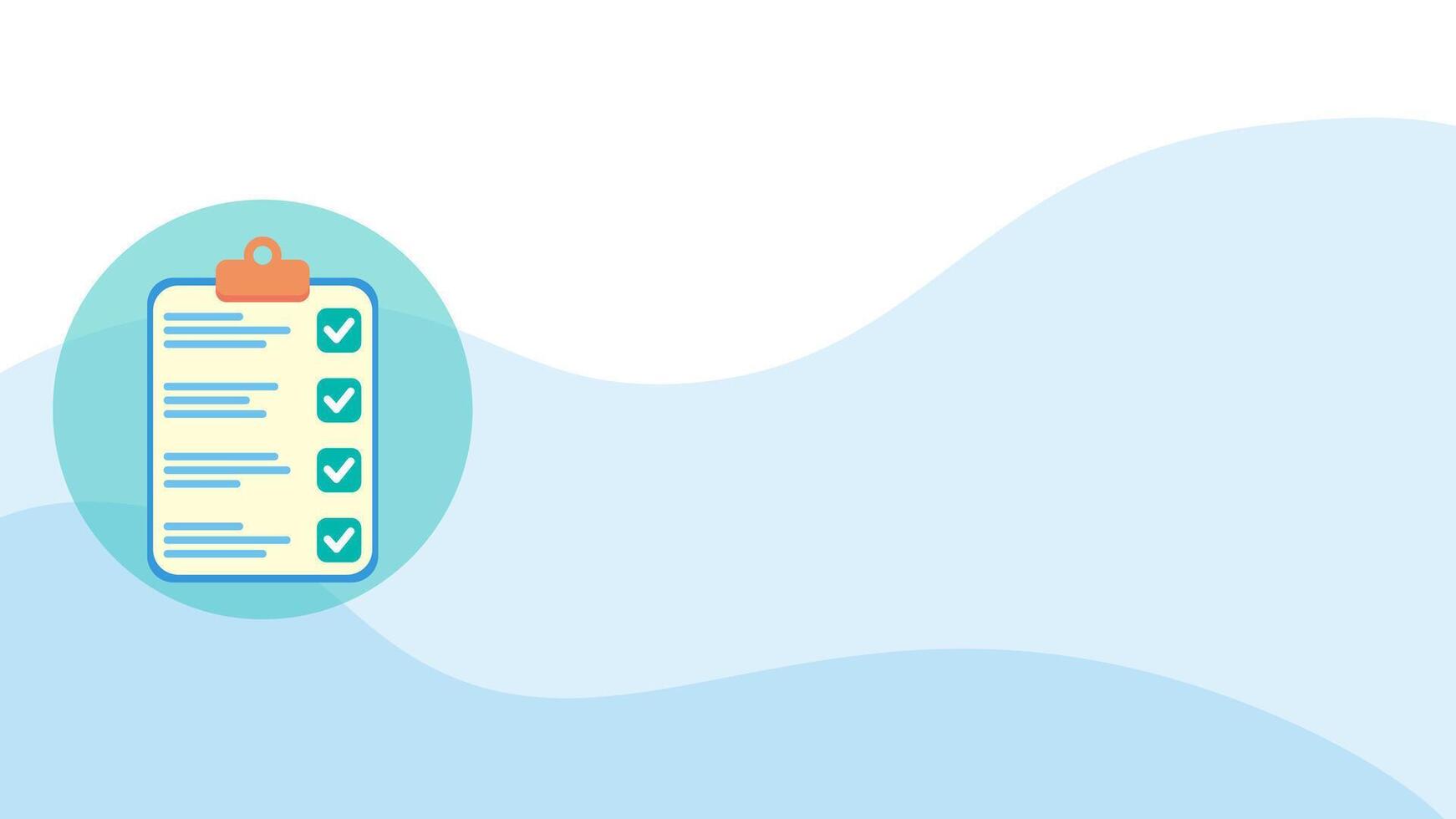 Completed note data, good data of finance and progress. Background with place for text. illustrations in flat design style vector