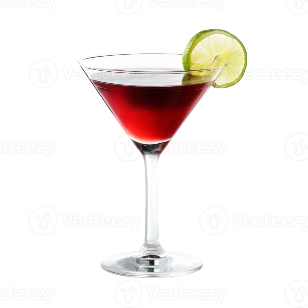A classic Cosmopolitan cocktail with lime png