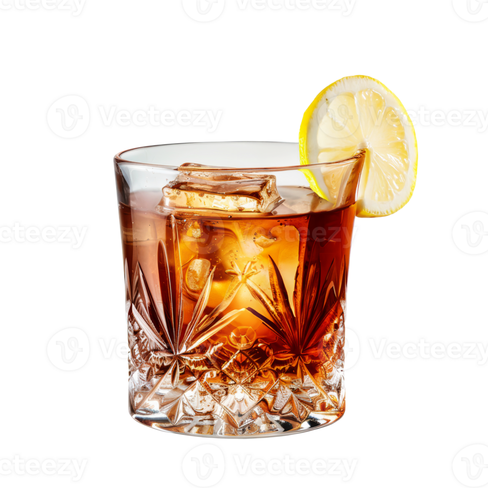 A rich amber cocktail png