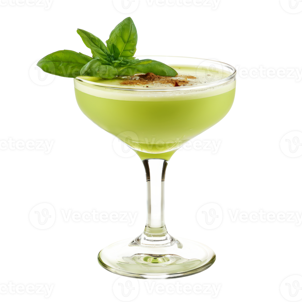 A pale green Grasshopper cocktail png
