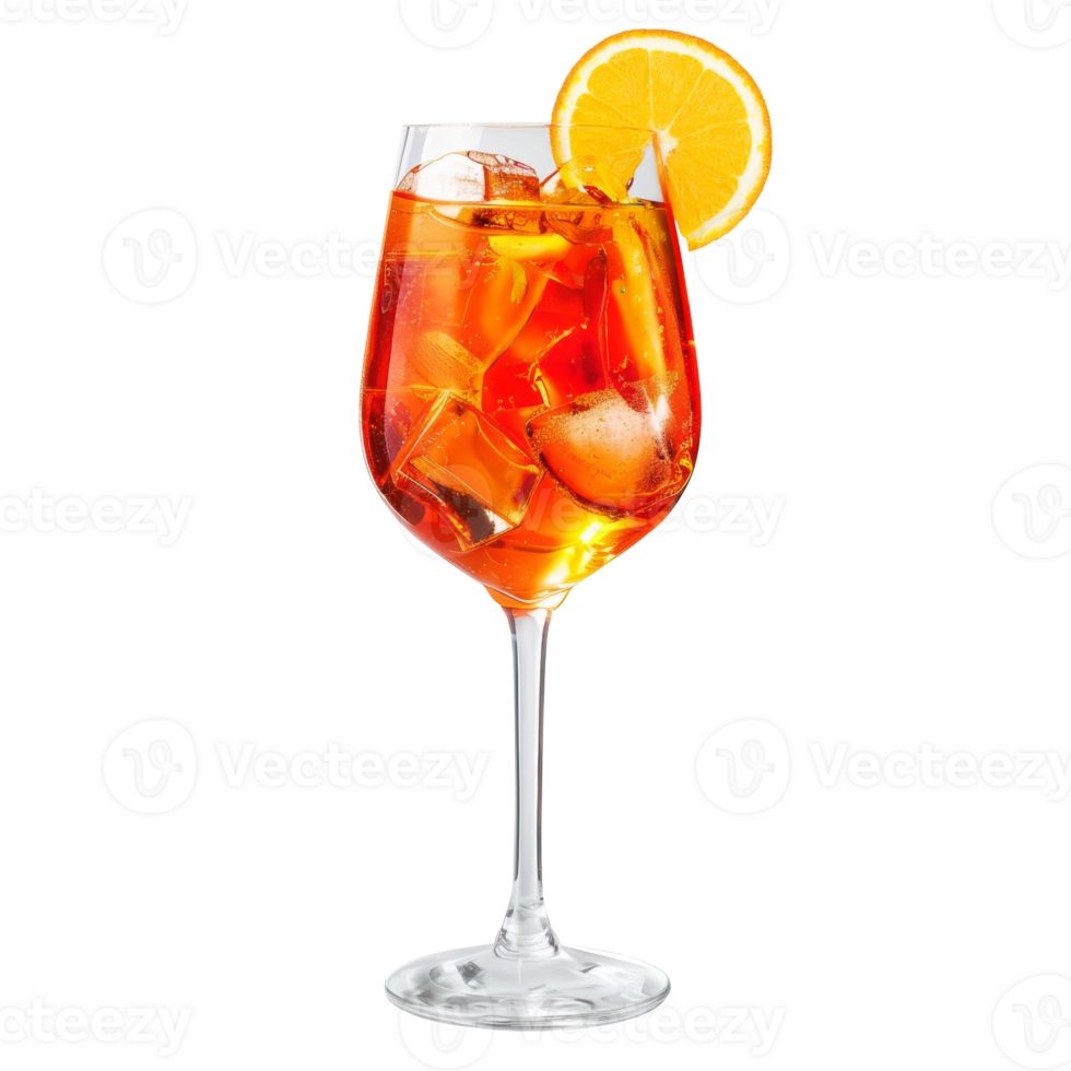 A bright orange cocktail aperol png