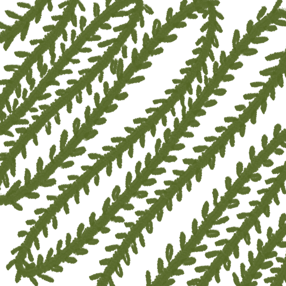 Green leaves trendils seamless pattern png