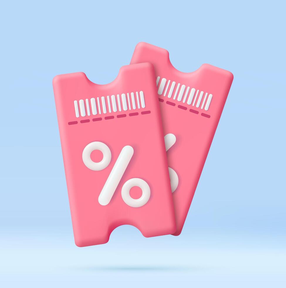 3d Voucher card cash back template design. vector